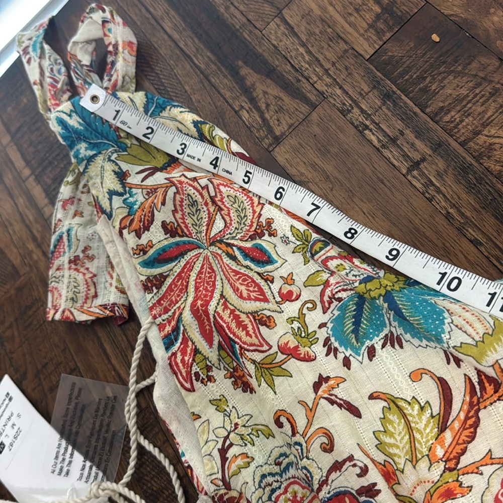 Barok Floral Maxi Dress boho Multicolor tiers Design Lace NWT elastic waist XL - Picture 8 of 14
